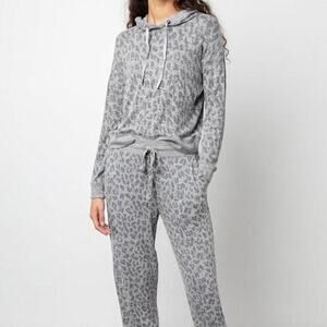 Rails Murray Sweatshirt Hoodie Melange Grey Leopard